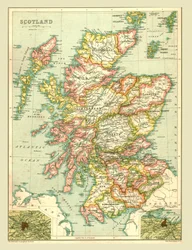 スコットランドの地図、1902年。