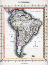南アメリカの地図