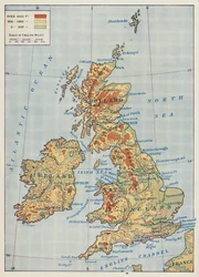 1910年のイギリス諸島の地図