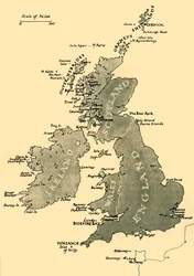 イギリス諸島の地図、1946 年。