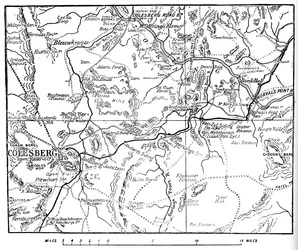 コールズバーグ作戦作戦図解地図、1902