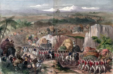 インドの軍隊の行進、1848