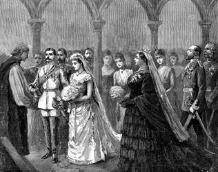 1885年7月23日、1900年のベアトリス王女とヘンリー王子の結婚