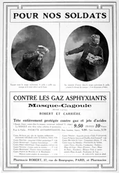 ガスマスク広告マスク、1915