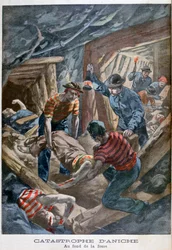 崩壊鉱山、アニッシュ、フランス、1900
