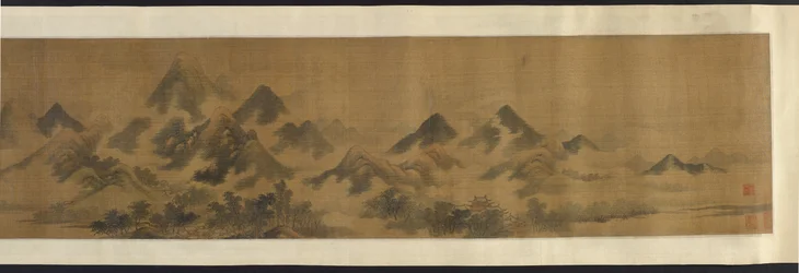 霧深い山脈、17 世紀。