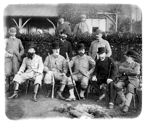 エッジカンベ山、エドワード7世との集合写真、c1882