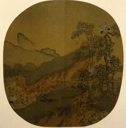 山の風景。