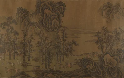 山の風景。
