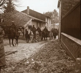 砲兵を乗せた乗ったフランス兵、c1914-c1918
