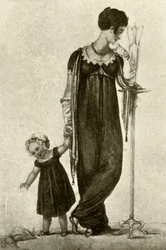 母と子の喪服、1809、1937。