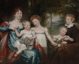 ホーキンス夫人と家族、カリフォルニア州。 1818-1820。