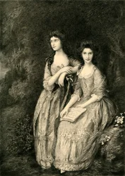 シェリダン夫人とティケル夫人、c1772、1908。