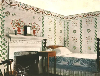 1928年、コネチカット州リバートンのボワハウスの部屋の壁画。
