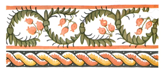 1928年、エジプトのバウィットにある聖アポロ修道院の遺跡の壁画。