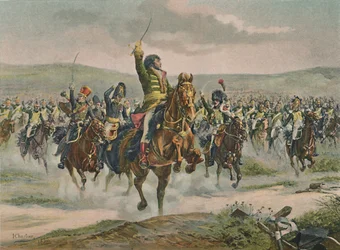 1806年10月14日、イェーナで騎兵隊を率いるムラート、1896年