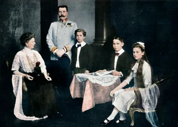 殺害された大公フランシスフェルディナンドと彼の妻および子供、c1910