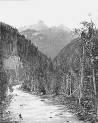 ニードルマウンテン、リオデラスアニマスの峡谷、コロラド州、アメリカ合衆国、c1900。