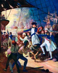 ナイルの戦いでのネルソン、1798年、c1920