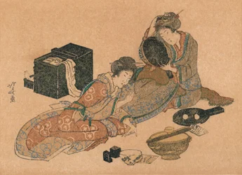 年賀状またはすりもの、c1890