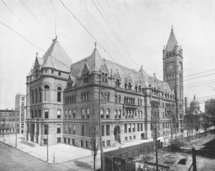 ニューシティホール、シンシナティ、オハイオ、米国、c1900。