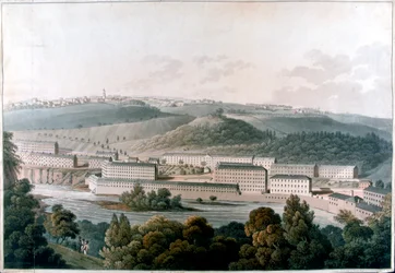 ニューラナークミルズ、スコットランド、c1815
