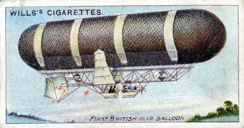 Nulli Secundus、最初のイギリス軍の操縦可能な気球飛行船、1905-1907 c1910