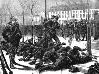 1871年3月の普仏戦争後のドイツによるパリ占領