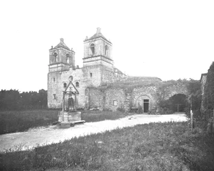 Old Spanish Mission、サンアントニオ、テキサス、米国、c1900。