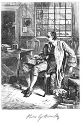 オリバーゴールドスミス、18世紀の脚本家、c1860年代