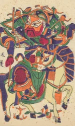 新年の絵・年賀状の絵など木版画135点 19～20世紀