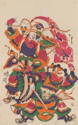 年賀絵を含む135点の木版画、19～20世紀。