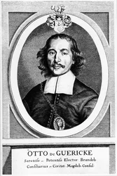 ドイツの発明家、エンジニア、物理学者、オットーフォンゲリケ、1672年