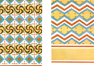 1928年、エジプトのテーベでアメネムヘブの墓に描かれた天井。