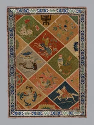 パネル ドレス生地、中国、清王朝 1644-1911、18751900。