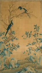 パネル ファニッシング ファブリック、中国、清王朝 1644-1911、17501800。