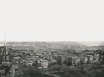 1895年、米国ボストン市のパノラマ。