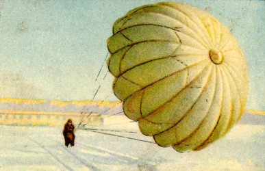 パラシュート着陸、1932年。