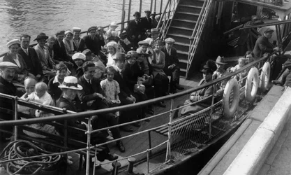 ボートに乗った乗客、ボーンマス、ドーセット、1921