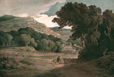 牧歌的な風景、c1900。