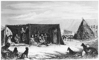 1830年の1839年、テルドまたはスキンテントのパタゴニア人
