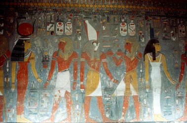 ファラオホレムヘブ、イシス女神とホルス神、古代エジプト人、紀元前14世紀