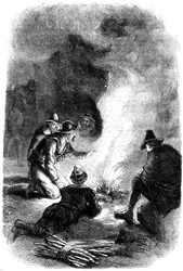 時計の火の周りの巡礼者の父、c1620 c1880