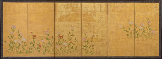ピンクと赤のポピー、江戸時代、1615～1868年。
