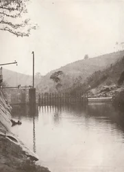 リオライトアンドパワーワークスの上流からのPirahy Diversion Dam、1914年