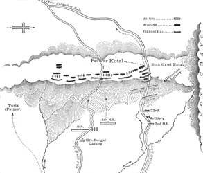 Peiwar Kotalへの攻撃計画1878年12月2日、c1880