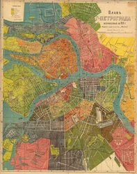 ペトログラードの計画、1918年。