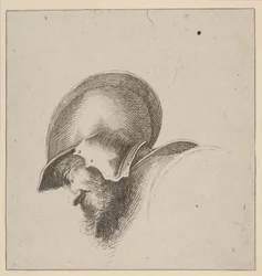 プレート10：1641年以降の、Drawing Basics I principii del disegnoの兵士の頭。