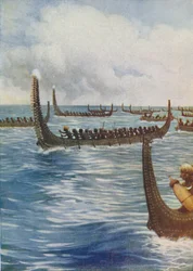 ポリネシア戦争カヌー、1924