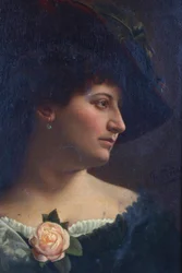 帽子をかぶった女性の肖像